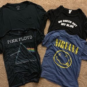 Random t-shirts: American Eagle, Band Tees